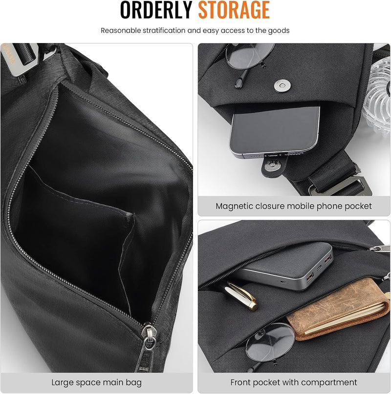WANDER PLUS ® Anti Theft Crossbody Bag, Shoulder Bag Anti-theft Design for Travel, Sport, Work - Image 4